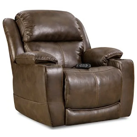 Casual Home Theater Recliner with Cup Holders